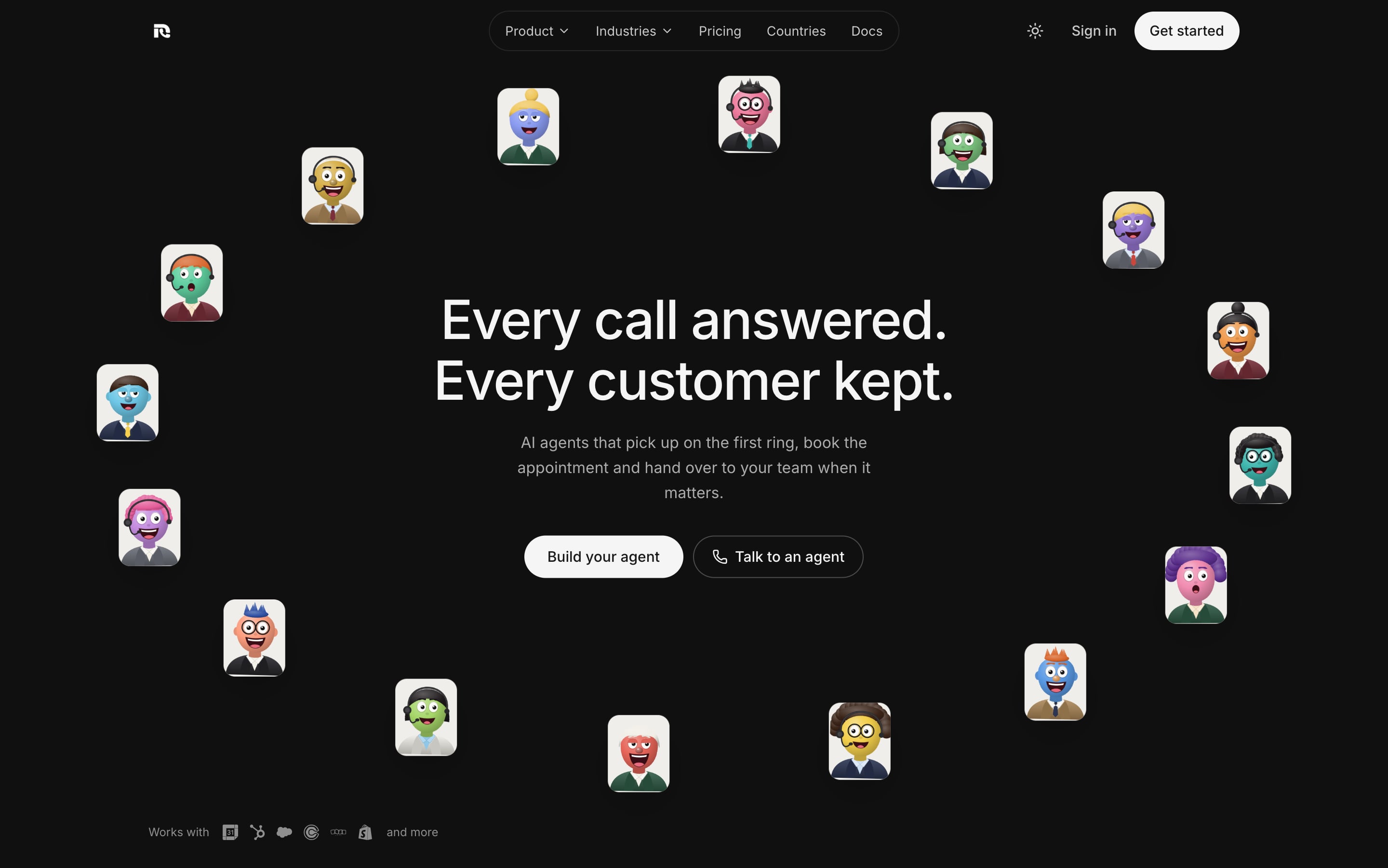 Homepage, dark